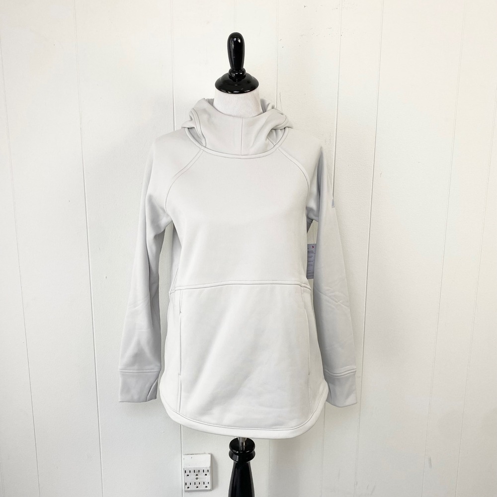 Eddie Bauer Womens Light Grey Hooded Sweatshirt Size Medium NWT